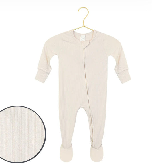 Cove Ribbed Zipper Footie/Lou Lou