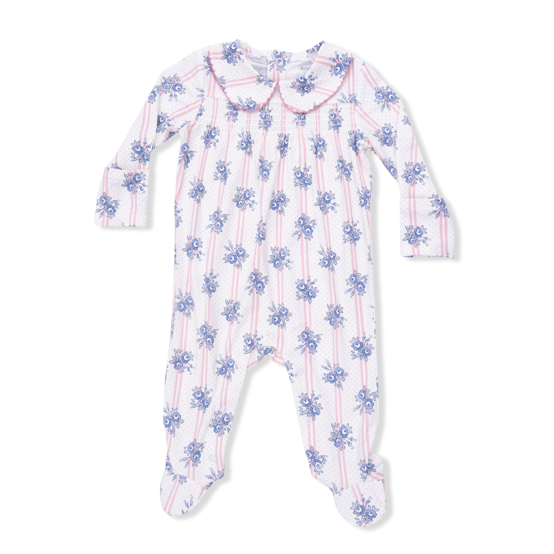 Stripe Dot Roses Footie/Angel Dear