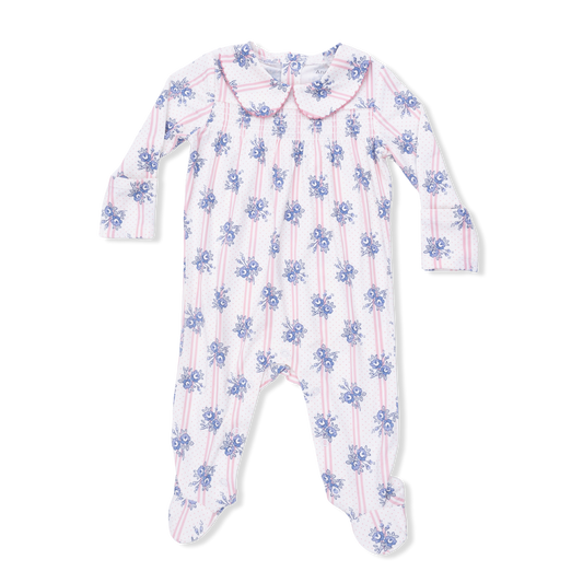 Stripe Dot Roses Footie/Angel Dear