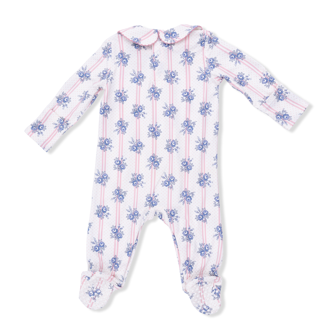 Stripe Dot Roses Footie/Angel Dear