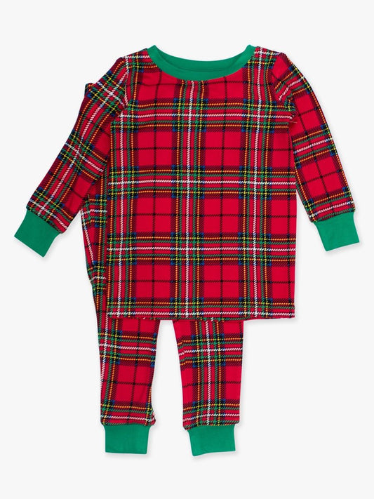 Nicholas Plaid L/S Pajama Set/Rugged Butts