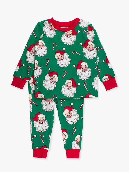 Santa Joy L/S Pajama Set/Rugged Butts