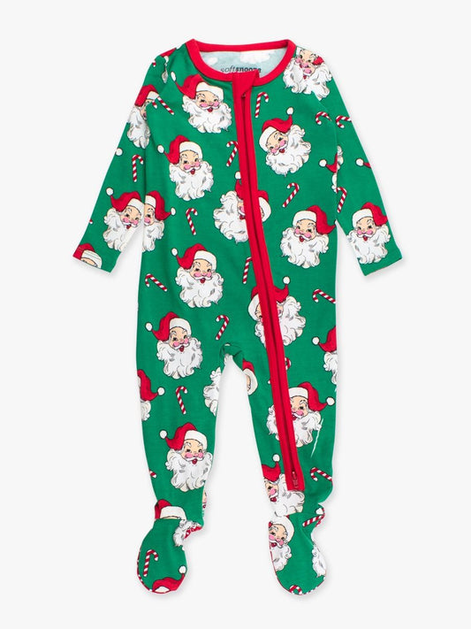 Santa Joy One Piece Footie PJ/Rugged Butts