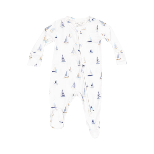 Sailboats Blue Footie/Angel Dear