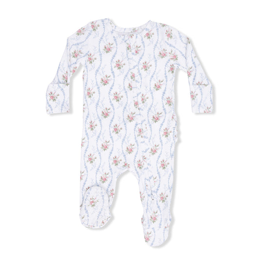 Heirloom Rose Stripe Footie/Angel Dear