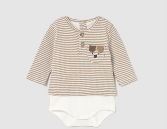 Baby Boy Striped Bodysuit/Mayoral