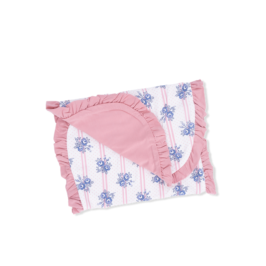 Stripe Dot Roses Burp Cloth/Angel Dear