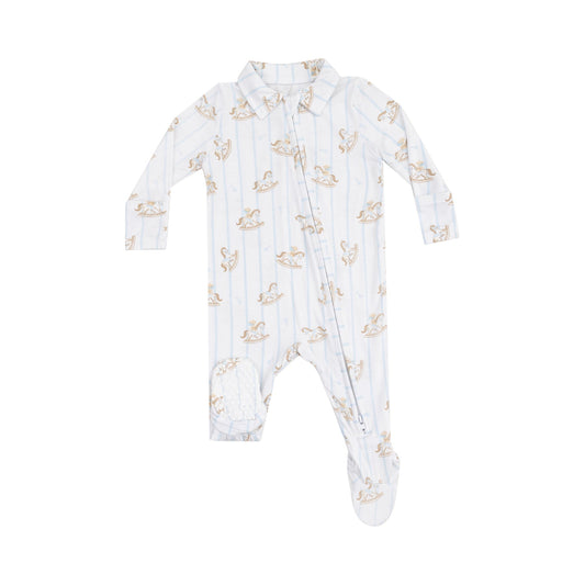 Vintage Rocking Horse Polo Footie/Angel Dear
