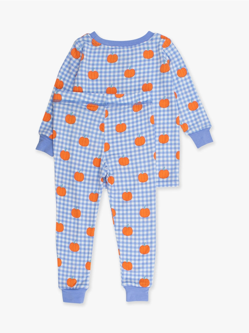 Pumpkin Patch Gingham L/S Pajama Set/Ruffle Butts