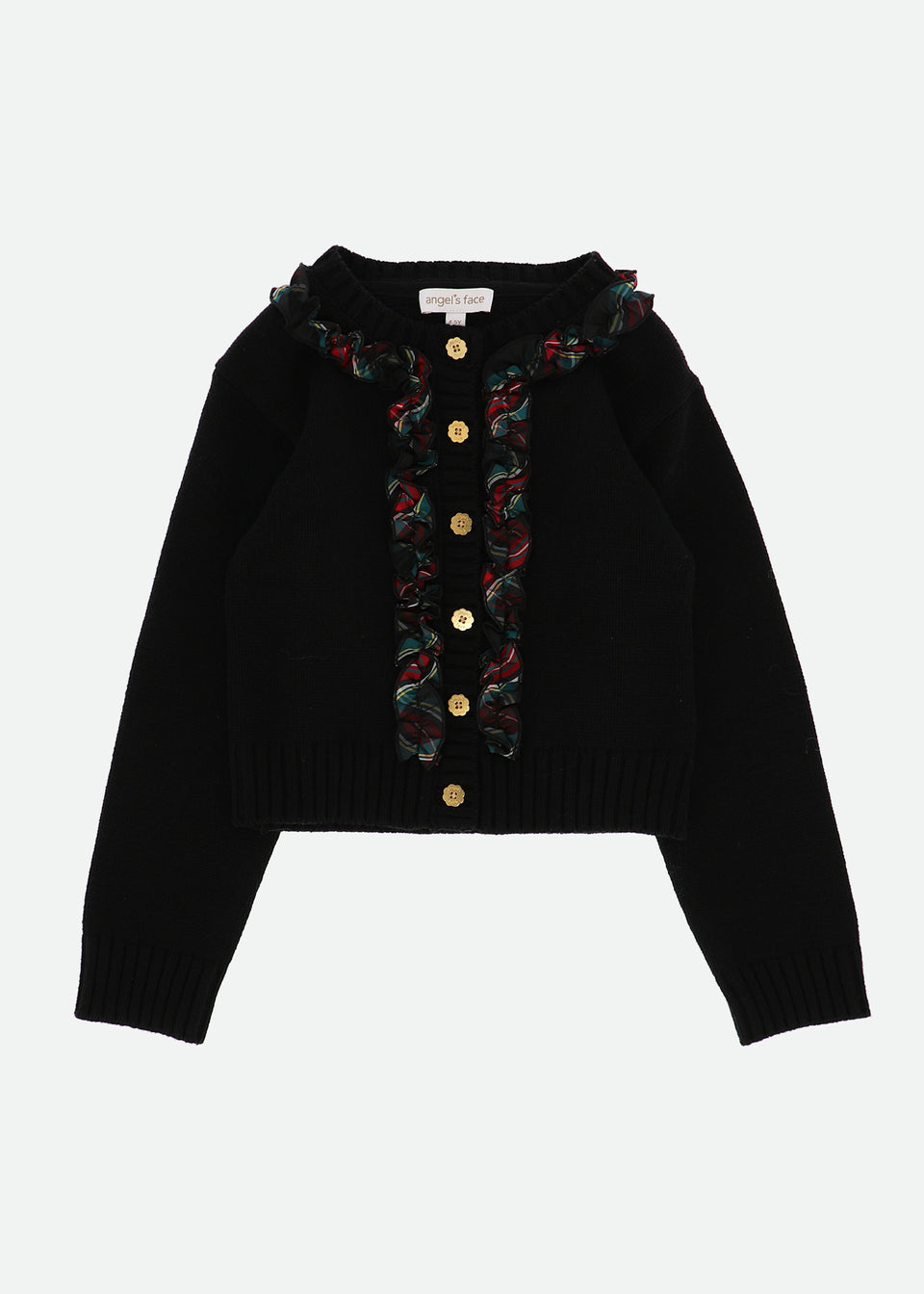 Blair Tartan Ruffle Cardigan/Angels Face