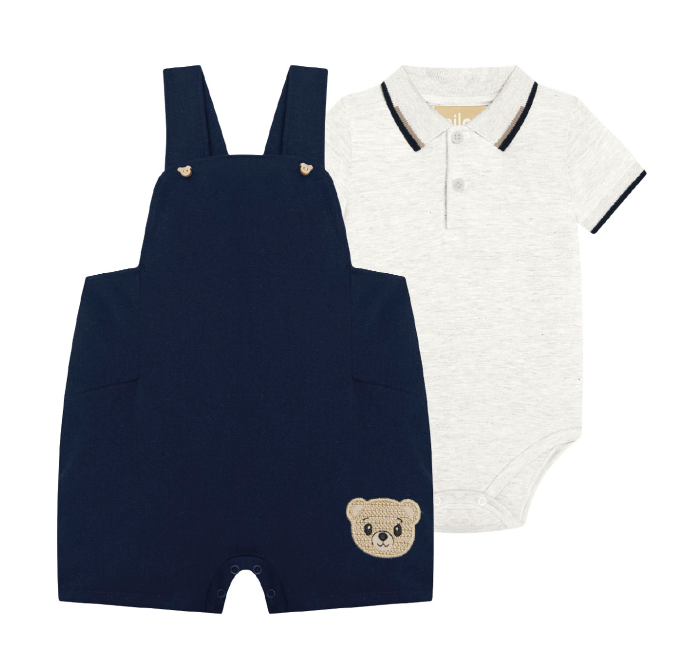 Boy Bear Romper Set/Milon