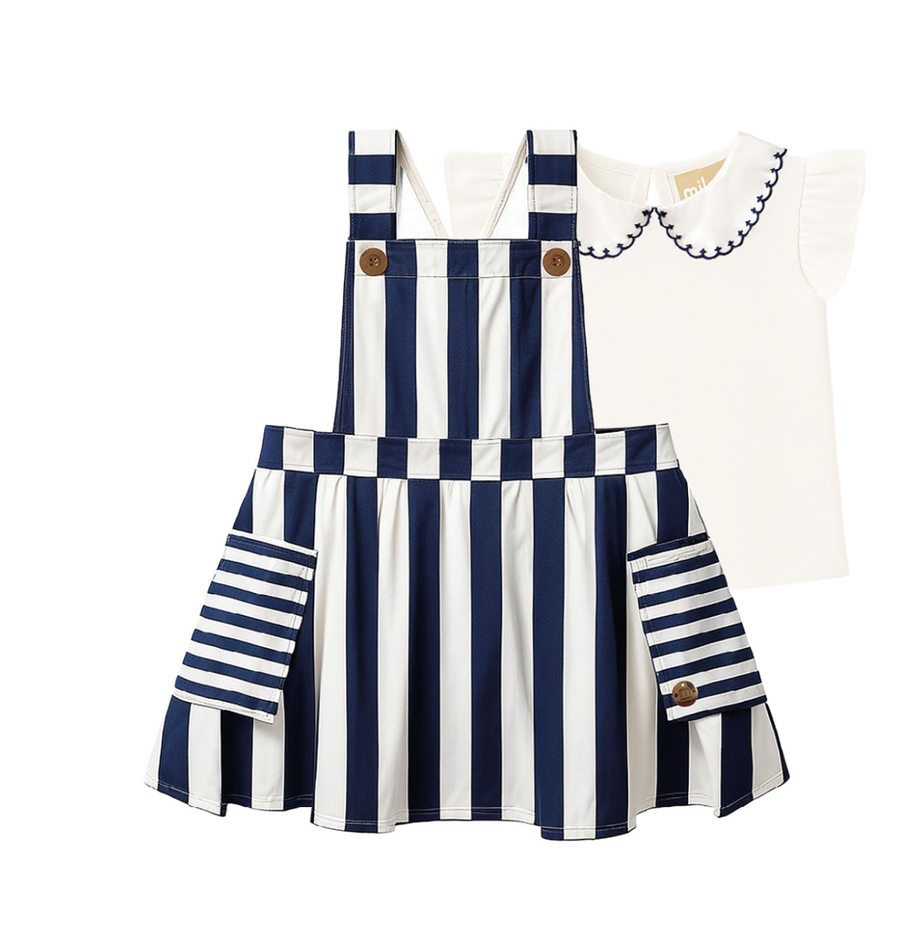 Navy Striped Dress/Milon
