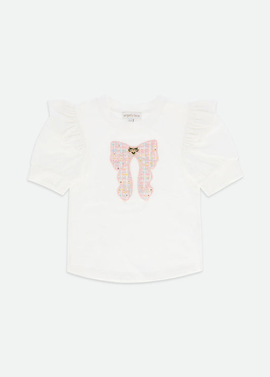 Delora Tweed Bow Top/Angels Face