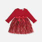 L/S Dress w/tulle skirt/Deux par Deux
