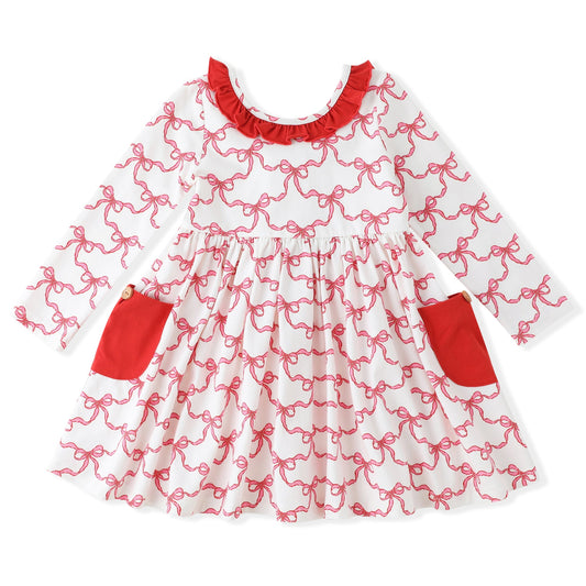 Bow Pocket Twirl Dress/Swoon Baby
