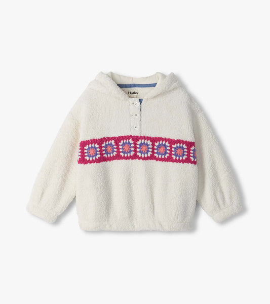 Fuzzy Crochet Pullover/Hatley