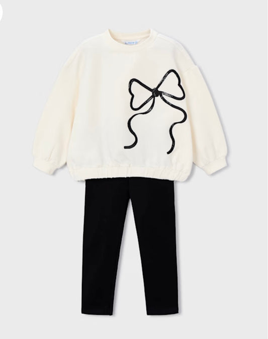 Bow Printed Legging Set/Mayoral