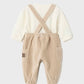 Teddy Bear Velour Overall Set/2512