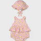 Floral Romper Hat Set/Mayoral