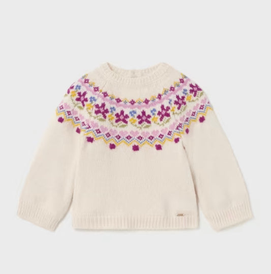 Knit Flower Sweater/Mayoral