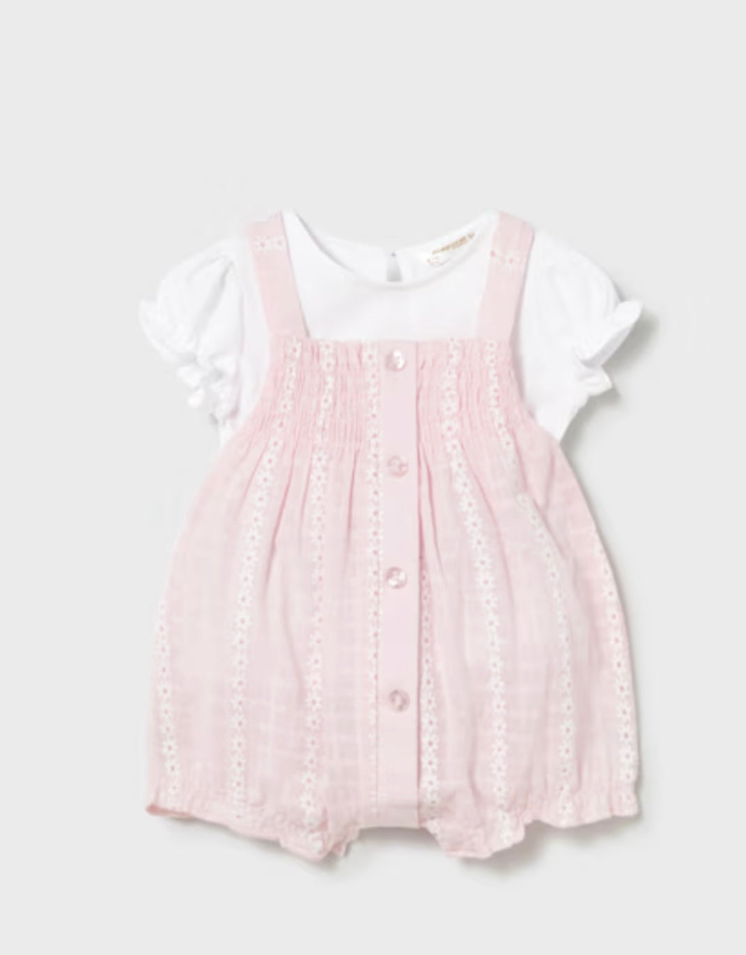 Baby Girl Eyelet Dungaree/Mayoral