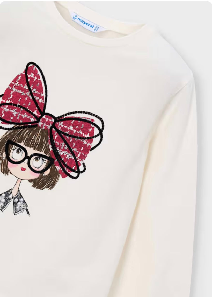 Girl Bow TShirt/Mayoral