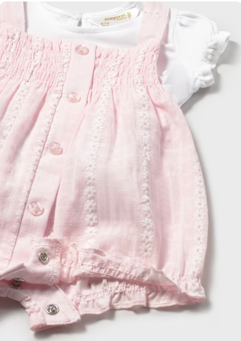 Baby Girl Eyelet Dungaree/Mayoral