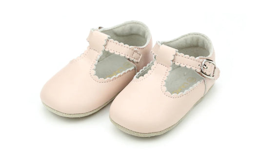 Elodie Crib Shoe Soft Pink/L'Amour