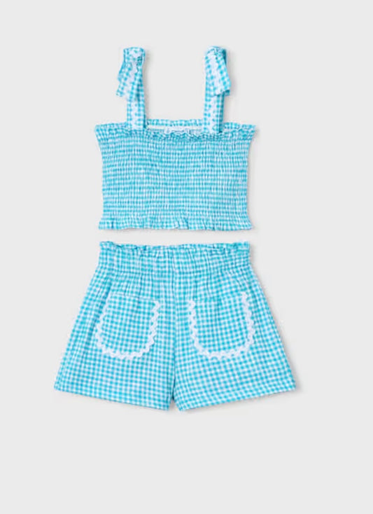 Girl Smocked Short Set/Mayoral