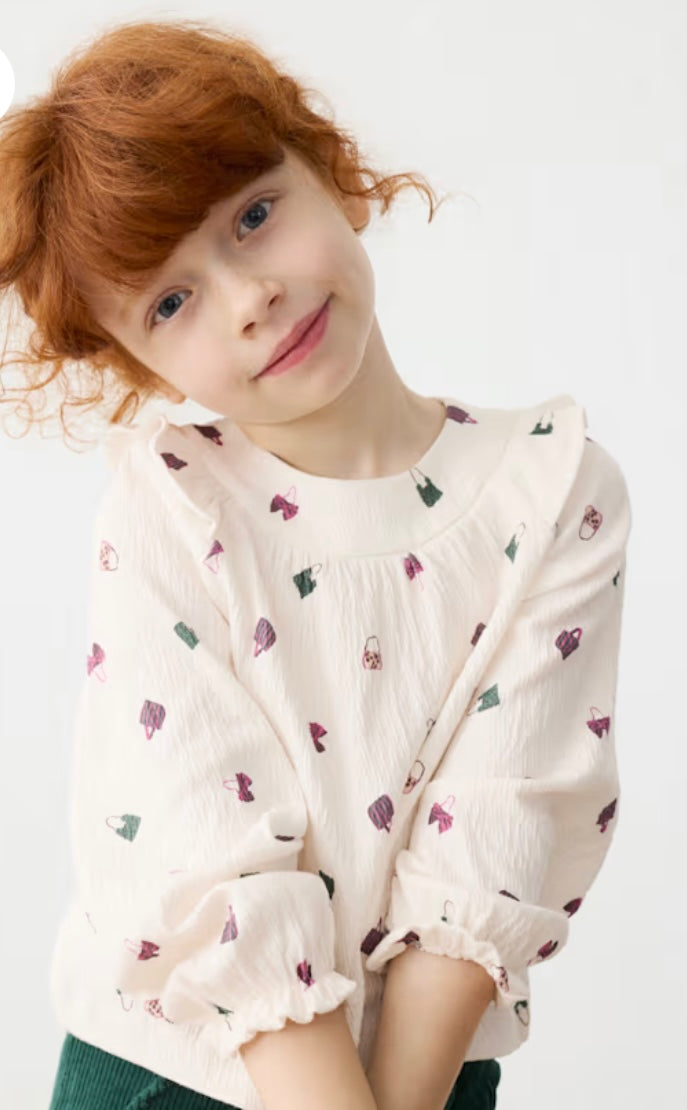 Printed Crinkle Blouse/Mayoral
