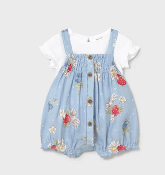 Baby Girl Floral Dungaree/Mayoral