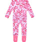Besties Footie Ruffled Zip One Piece/Posh Peanut