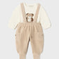 Teddy Bear Velour Overall Set/2512
