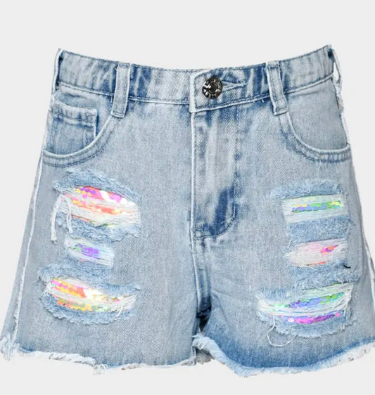 Denim Shorts Sequin/Hannah Banana