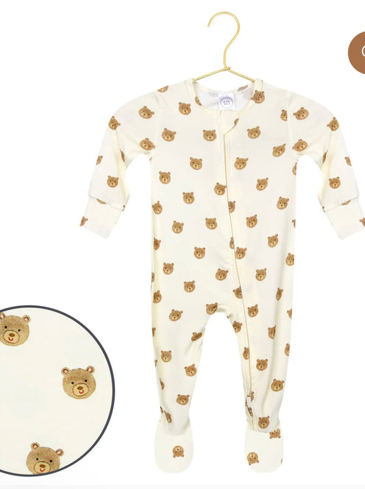 Teddy Zipper Footie/Lou Lou