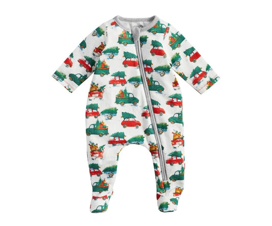 Christmas Tree Sleeper-Red/Green : 0-3 Mo.