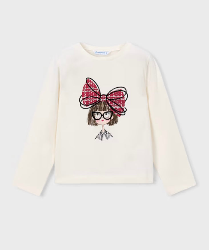 Girl Bow TShirt/Mayoral