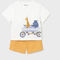 Boy Animal Print Short Set/Mayoral