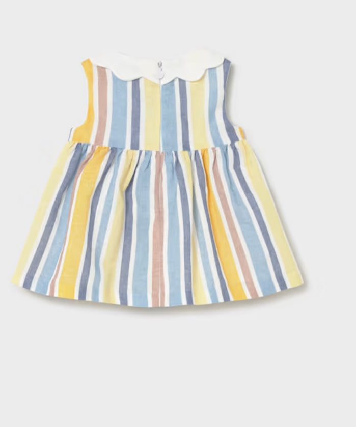Girl Stripe Linen Dress/Mayoral