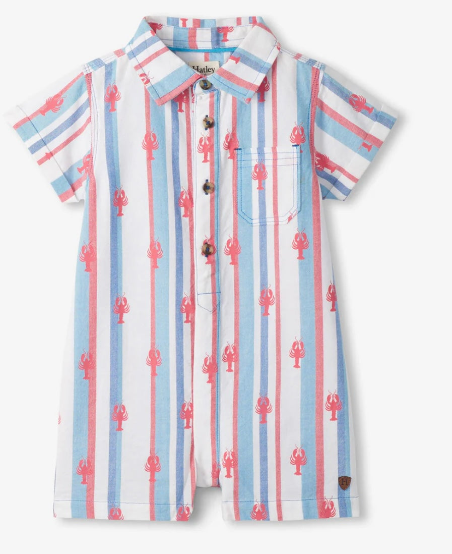 Lobsters Woven Romper/Hatley