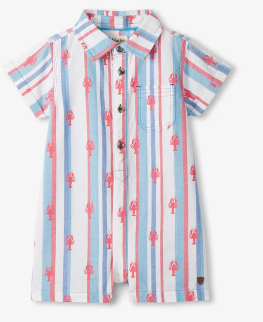 Lobsters Woven Romper/Hatley