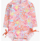 Sunset Seashells L/S Rash Guard/Ruffle Butts