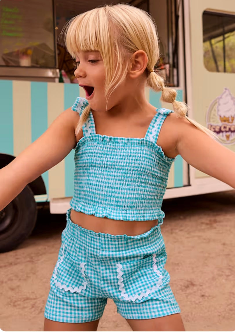Girl Smocked Short Set/Mayoral