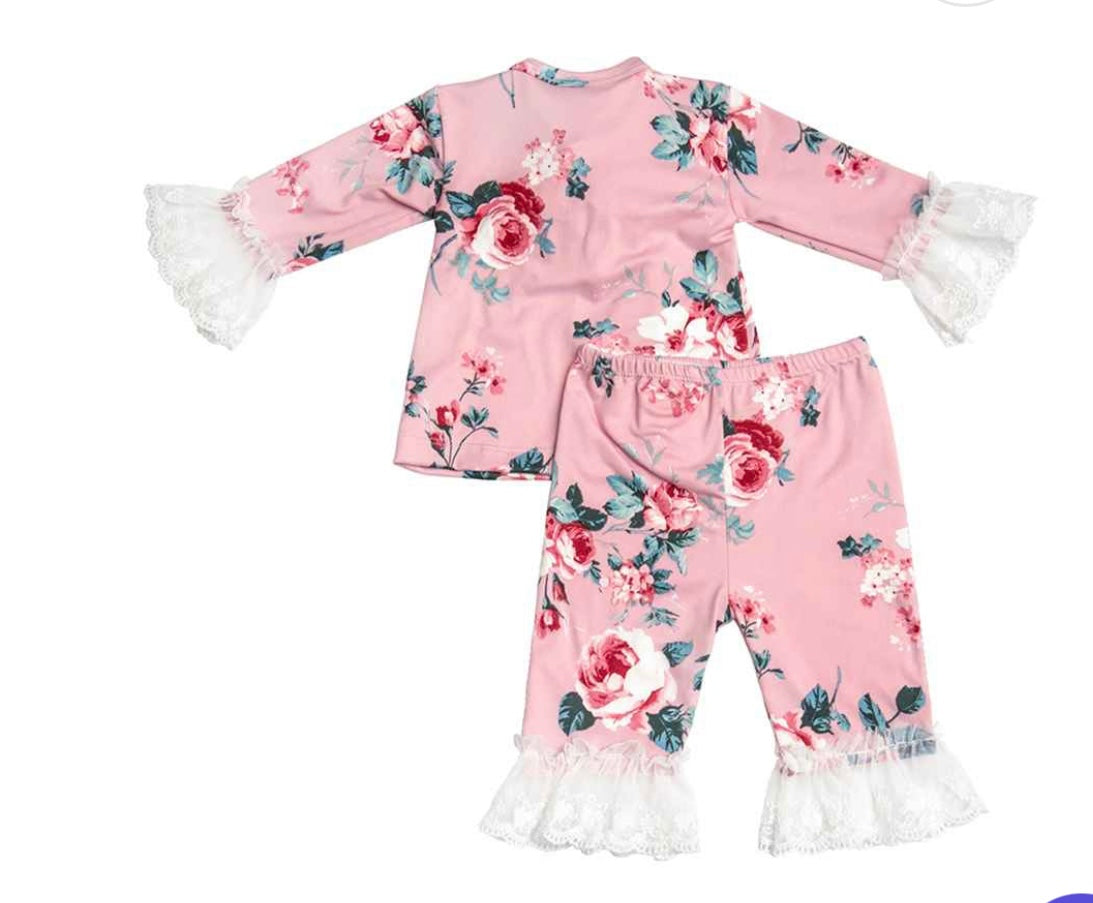 Mauve Garden Crisscross Set/Haute Baby
