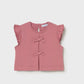 Ribbed Bow Top & Short Set/Mayoral