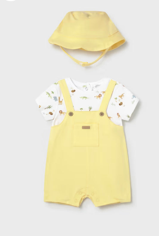 Animal Dungaree Hat Set/Mayoral