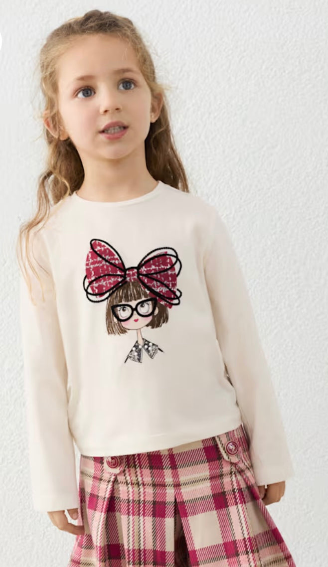 Girl Bow TShirt/Mayoral