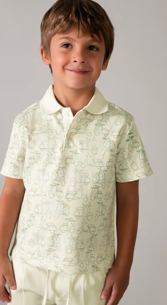 Vespa Printed Polo/Mayoral