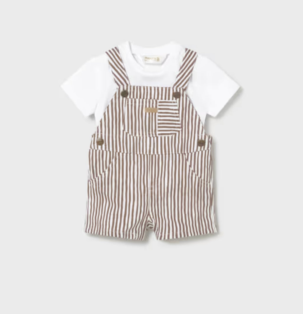 Boy Stripe Dungaree Set/Mayoral