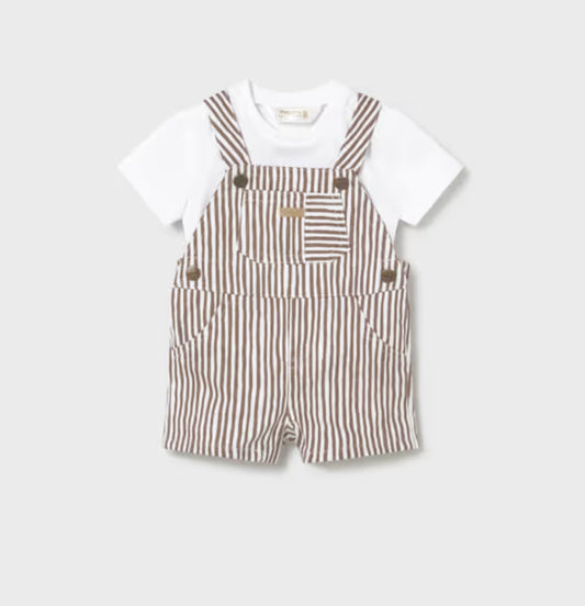 Boy Stripe Dungaree Set/Mayoral